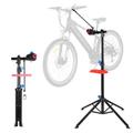 Bike Repair Mount, Bicycle Workshop Stand with Tool Holder, Clamp and Handlebar Mount, Adjustable Height: 1.1-1.7 m, 360° Rotation, For All Types of Bikes Max 30 kg