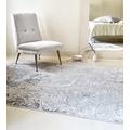 Lord of Rugs Modern Abstract Living Room Rug Silky Shiny Shimmer Effect Luxury Marble Design Short Pile Carpet Dining Bedroom Area Flatweave Rug AU03 Solar Grey Silver Small 80x150 cm (2'6"x5')