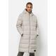 Daunenmantel JACK WOLFSKIN "FROZEN PALACE COAT W" Gr. S (36), weiß (altweiß) Damen Mäntel Daunenmäntel