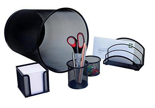 WEDO 65 101 Schreibtisch-Set Office aus Drahtmetall schwarz Image
