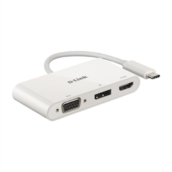D-Link DUB-V310 USB-C 3-Port Adapter mit HDMI, Displayport, VGA Image