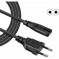 Cable Alimentation C7 2 Broches ps5 ps4 ps3, 1.5m Cordon d'alimentation Secteur Bipolaire pour