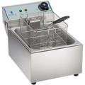 Friteuse acier inox 1 bac 10 litres cuve amovible professionnelle - Argenté