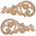 11 1/2"W x 5 1/2"H x 1"D (Each Side) Large Rose Scrolls (Pair)