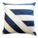 Jiti Indoor Nautical Striped Patchwork Patterned Cotton Accent Square Throw Pillows 20 x 20