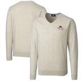 Men's Cutter & Buck Bobby Bowden Oatmeal Florida State Seminoles Lakemont Tri-Blend V-Neck Pullover Sweater