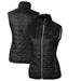 Women's Cutter & Buck Black Miami Marlins Rainier PrimaLoft Eco Full-Zip Puffer Vest