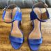 Coach Shoes | Coach Lexey Blue Cobalt Snake Embossed Sandals 8.5 | Color: Blue | Size: 8.5