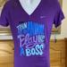 Nike Tops | Nike Dri Fit Purple V Neck T Shirt Womens Medium Never Worn. Tags Attached | Color: Purple | Size: M