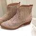 Anthropologie Shoes | Bibi Lou Beige Studded Ankle Boots Sz 36 Or Sz 5.5, Suede | Color: Cream | Size: 5.5