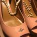 Coach Shoes | Coach Wedge Peep Toe Cork Heels | Color: Pink | Size: 10