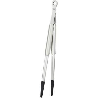 Kochzange RÖSLE, silber (edelstahlfarben), B:6cm H:2cm L:31,2cm, Edelstahl 18/10, Silikon, Küchenzangen, zum Kochen und Grillen, Edelstahl 18/10, spülmaschinengeeignet