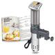 KitchenBoss Sous-Vide Garer Sous-Vide Stick: Farbige LCD-Rezepte | G321 Silver | Ultra-leise | Bürstenloser Gleichstrommotor | 1100 Watt | IPX7 Wasserdicht