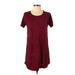 William B Casual Dress - Shift: Burgundy Solid Dresses - Women's Size Small