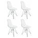Modern Eiffel Style Chair with Gold Base & Black Seat- Set of 6