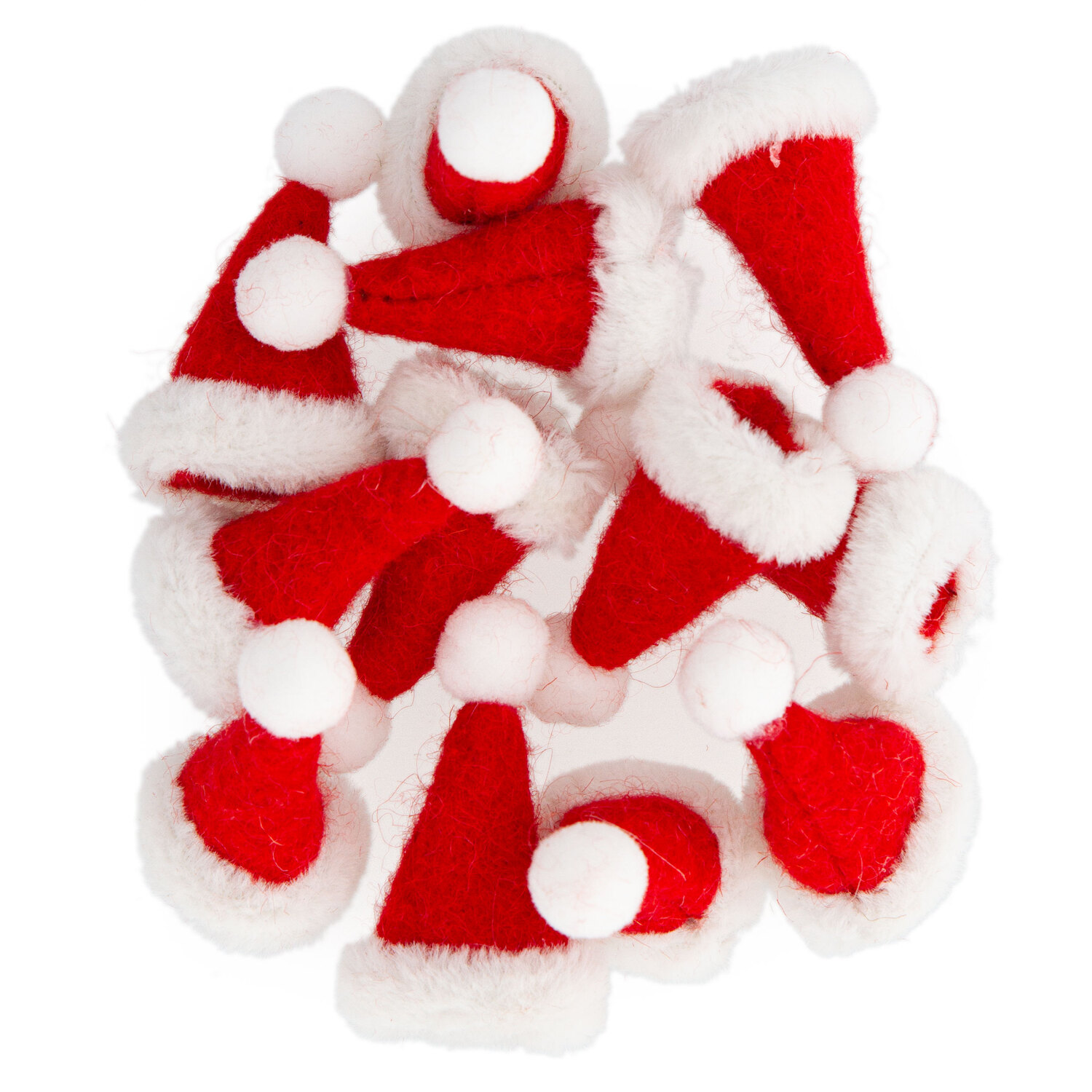 Petits bonnets en feutrine, 6 cm, 12 pièces