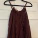 American Eagle Outfitters Tops | American Eagle Lace Maroon Burgundy Cami Tank | Color: Red | Size: Xs