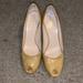 Kate Spade Shoes | Kate Spade Mustard Patent Billie Heels Peek Toe | Color: Yellow | Size: 7.5