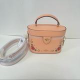 Coach Bags | Coach Kay Crossbody With Floral Whipstitch In Faded Blush & Gold New With Tag | Color: Gold/Pink | Size: Os