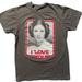 Disney Tops | Disney Star Wars Womens Small T Shirt Princess Leia Gray Short Sleeve I Love You | Color: Gray | Size: S