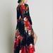 Free People Dresses | Free People First Kiss Midnight Garden Maxi Dress S | Color: Black/Red | Size: S