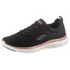 Sneaker SKECHERS "FLEX APPEAL 4.0 BRILLINAT VIEW", Damen, Gr. 35, rosa (schwarz, rosé), Textil, Lederimitat, sportlich, Schuhe, Freizeitschuh, Halbschuh, Schnürschuh mit Air Cooled Memory Foam
