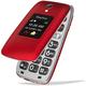 Easyfone Prime-A1 Pro 4G LTE SIM-Free Flip Mobile Phone for Seniors, 2.4'' HD Display, Large Fonts, Clear Sound, SOS Button, 1500mAh Battery with a Charging Dock (Red)