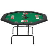 AVAWING Game Poker Table W/Stainless Steel Cup Holder Casino Leisure Table, Top Texas Hold"em Poker Table For 8 Player W/Leg, Green Felt Felt | Wayfair