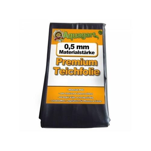 Liner de bassin en pvc 10 m x 4 m 0,5 mm noir, bâche pour le bassin de jardin