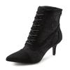 Schnürstiefelette LASCANA, Damen, Gr. 39, schwarz, Obermaterial: 100% Textilmaterial. Futter: 100% Lederimitat. Decksohle: 100% Lederimitat. Laufsohle: 100% Synthetik, unifarben, modisch, Schuhe, in sexy Spitzen Optik, Stiefel