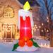 GOOSH Christmas Inflatable 6.2FT Outdoor Christmas Candles Christmas Candle Inflatable w/ LED Lights in Red/White | Wayfair GS-27204