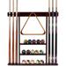 GSE Games & Sports Expert 6 Pool Cue Stick Hanging Wall Mounting Rack Wood in Brown | 2.75 W x 27.25 D in | Wayfair GB-8052