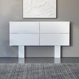 Stellar Home Furniture Mallorca Queen Headboard Wood in White | 35.5 H x 61.5 W x 1 D in | Wayfair SS241-1