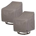 Modern Leisure Garrison Patio Swivel Lounge Chair Cover, 2-PK, 37.5"L x 39.25"W x 38.5"H, Granite in Gray | 38.5 H x 39.25 W x 37.5 D in | Wayfair