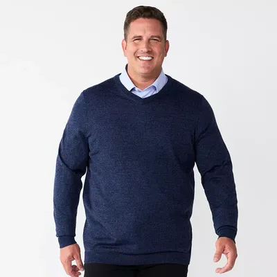 Blue Mens Clothing Sweaters and knitwear V-neck jumpers for Men Malo V-neck Virgin Wool Jumper in Grey 