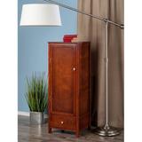 Winston Porter 17.3" W x 47.5" H x 15.75" D Free Standing Linen Cabinet Manufactured Wood in Brown | 47.5 H x 17.3 W x 15.75 D in | Wayfair