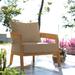 Brisbane Teak Wood Outdoor Patio Armchair by Modway Wood in Brown | 27 H x 35 W x 31.5 D in | Wayfair EEI-5602-NAT-LBR