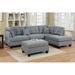 Gray Sectional - Ebern Designs Vasa 104" Wide Linen Blend Sofa & Chaise w/ Ottoman Linen | 35 H x 104 W x 75 D in | Wayfair