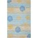 Blue/Yellow 96 x 60 x 1.5 in Outdoor Area Rug - Bungalow Rose Abstract Hand Tufted Indoor/Outdoor Area Rug in | 96 H x 60 W x 1.5 D in | Wayfair