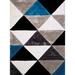 Blue 26 x 22 x 1.2 in Area Rug - George Oliver Geometric Power Loom Rectangle 1'10" x 2'2" Polyester Area Rug in Aqua Polyester | Wayfair