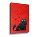 Red Barrel Studio® Stray Cat - Print on Canvas in Black/Red | 18 H x 12 W x 2 D in | Wayfair 173D2551A8564C14B8B40D83B901534D