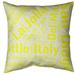 ArtVerse California Districts Word Art Leather Throw Pillow Cover Leather/Suede in Yellow | 20 H x 20 W x 1.5 D in | Wayfair CIT207-SQPG2GC