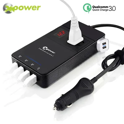 Onduleur de voiture DC 12V à AC 220V convertisseur de tension QC 3.0 chargeur USB adaptateur