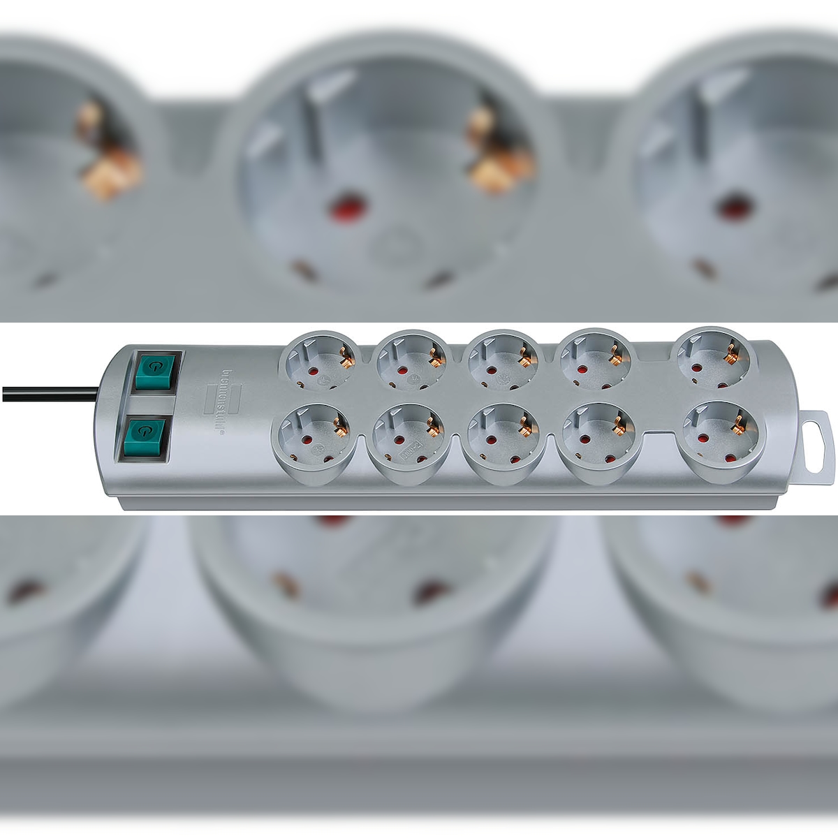 Brennenstuhl Primera-Line Steckdosenleiste 10-fach Duo silber, 2m Image