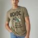 Lucky Brand Acdc Fly Tee - Men's Clothing Tops Shirts Tee Graphic T Shirts in 378 Olive, Size L