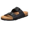 Pantolette LICO "Pantolette Alvaro", Gr. 48, schwarz, Leder, Schuhe Pantolette
