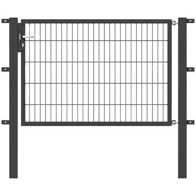 Zauneinzeltür ALBERTS "Flexo", grau (anthrazit), B:150cm H:100cm, Stahl, Tore, 150 cm Breite, in versch. Höhen