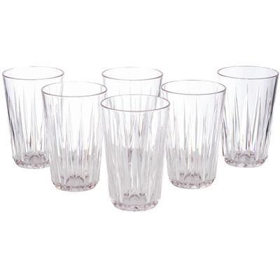 Becher APS "Tritan", transparent (crystal clear), H:9,5cm Ø:7cm, Kunststoff, Trinkgefäße, Glas-Set Wasserglas, Made in Germany, 6-teilig Image