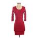 Mango Casual Dress - Bodycon: Red Print Dresses - Women's Size Small