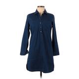 Old Navy Casual Dress - Shirtdress: Blue Solid Dresses - Women's Size X-Small